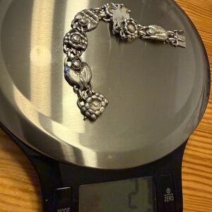 Vintage Georg Jensen bracelet, sterling silver, selling AS-IS, some damage.